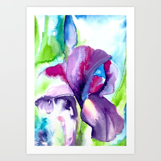 Purple Iris Art Print