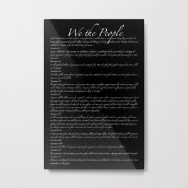 Bill of Rights US Constitution Metal Print | Constitution, Amendment, 2Nd, Billofrights, Us, Graphicdesign, Usconstitution 