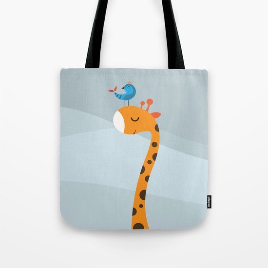 Orange And Blue Tote Bag