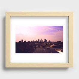 Cleveland Skyline Recessed Framed Print