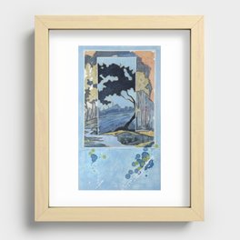 Blue tree Recessed Framed Print