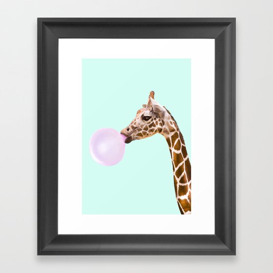 GIRAFFE Framed Art Print