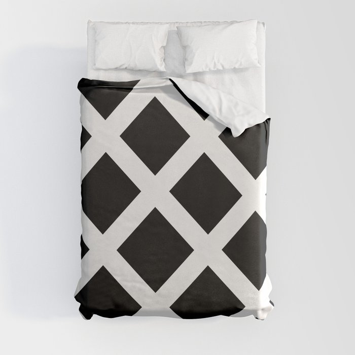 Rhombus Black & White Duvet Cover