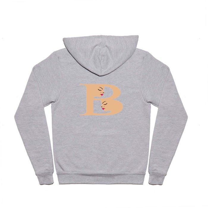 Letter B with faces of women Hoody