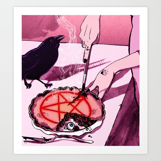 Mrs.Crowley's Old Fashioned Cherry Pie, Digital Version. Art Print