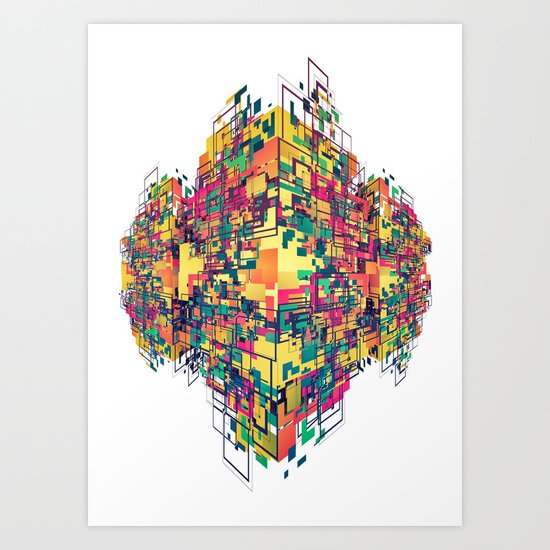 Digital Slums Art Print