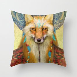 Wise Fox Throw Pillow
