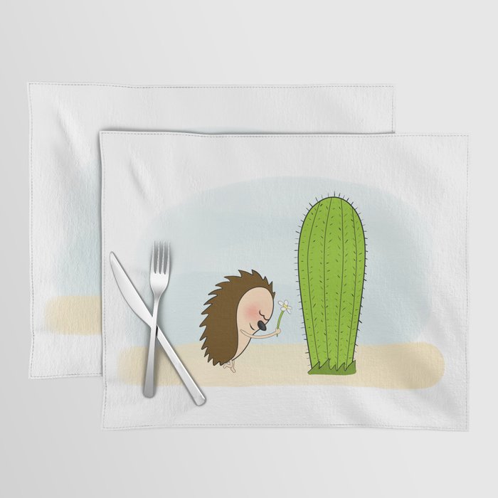 Lovestruck hedgehog Placemat