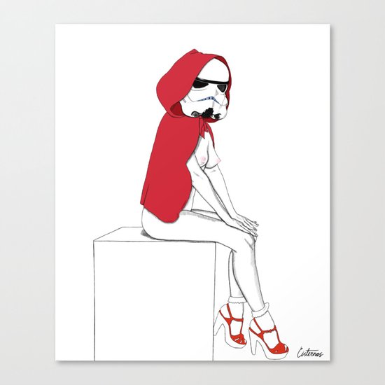 Red riding hood trooper Canvas Print