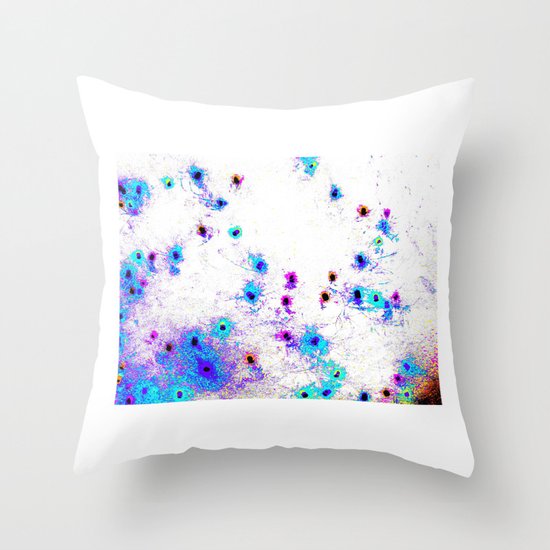 White Night Lights Throw Pillow