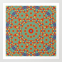 Folk Art Mandala Art Print