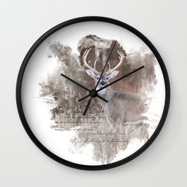 White Tailed Deer Wall Clock