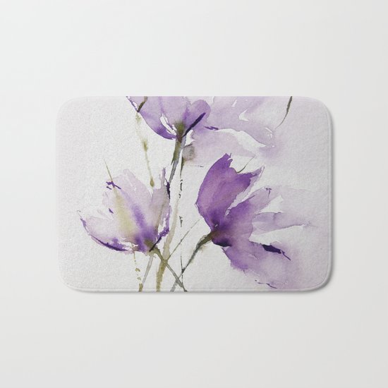 wilted tulips Bath Mat