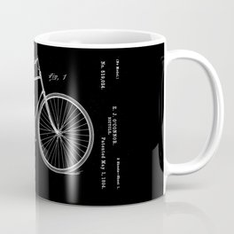 Vintage Bicycle Patent Black Mug