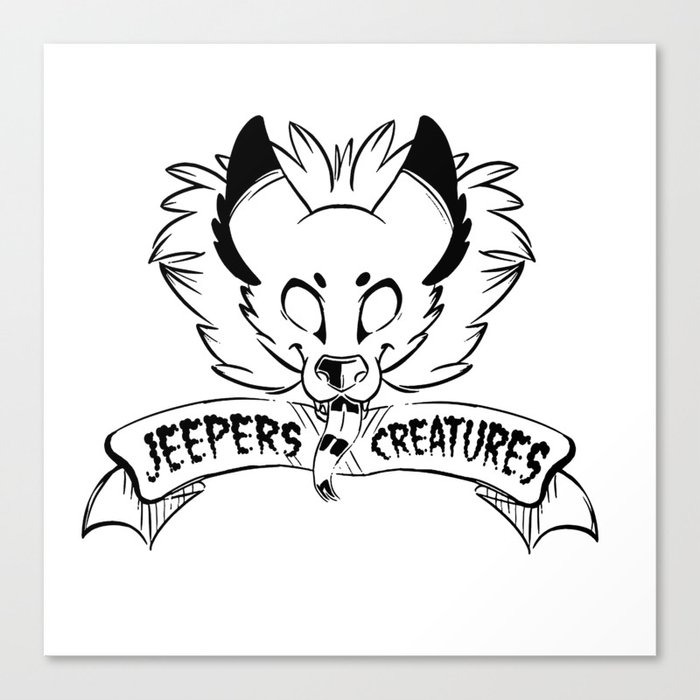 Jeepers Creatures Suits Logo Monster Canvas Print
