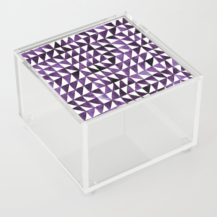 Triangle Grid purple Acrylic Box