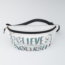 Believe in Yourself, Be You! Inspirational Saying Hand Lettering Fanny Pack