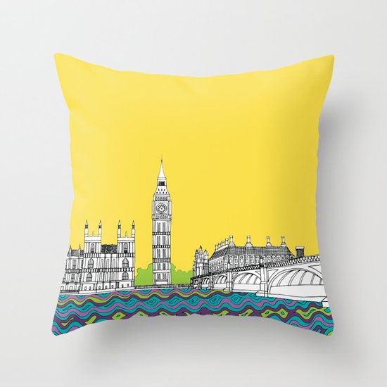 London Town Throw Pillow
