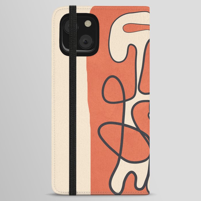 Abstract Line Art 14 iPhone Wallet Case