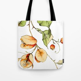 Orange Bougainvillea Illustration Tote Bag