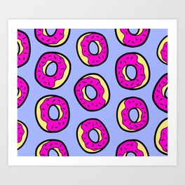 Pink Donut Art Print
