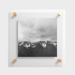 Banff Gondola | Landscape Photography | Lookout | Black and White | Mountains | Nature Floating Acrylic Print