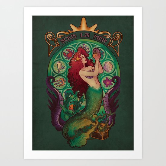 Sous La Mer Art Print