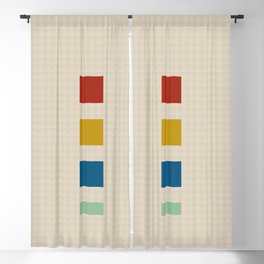 four elements || tweed & primary colors Blackout Curtain