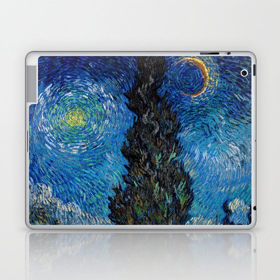 Vincent van Gogh - Country Road with Cypress and Star Laptop & iPad Skin