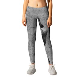 What the girls drink when the guys aren't looking - three girlfriends drinking at the beach black and white photograph Leggings