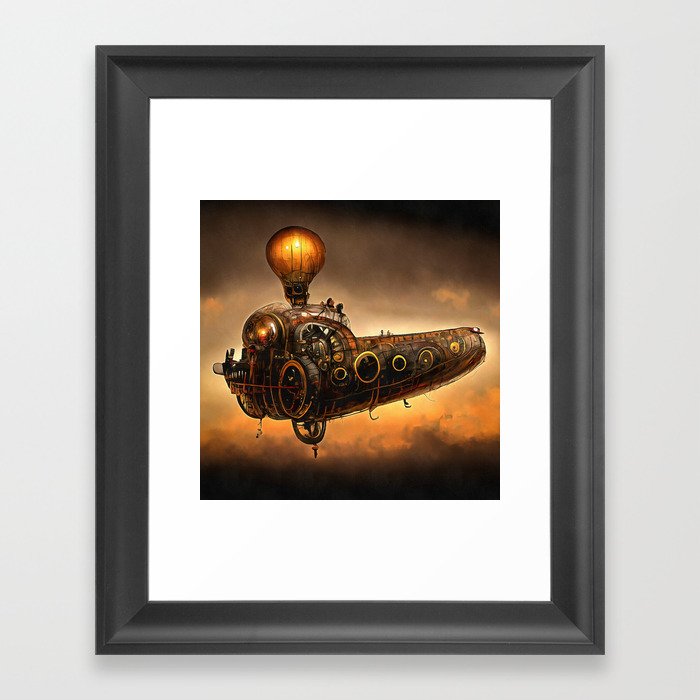 Steampunk Zeppelin 01 Framed Art Print