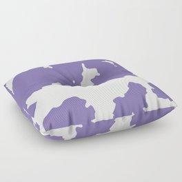 Retro Purple Cowhide Spots Floor Pillow