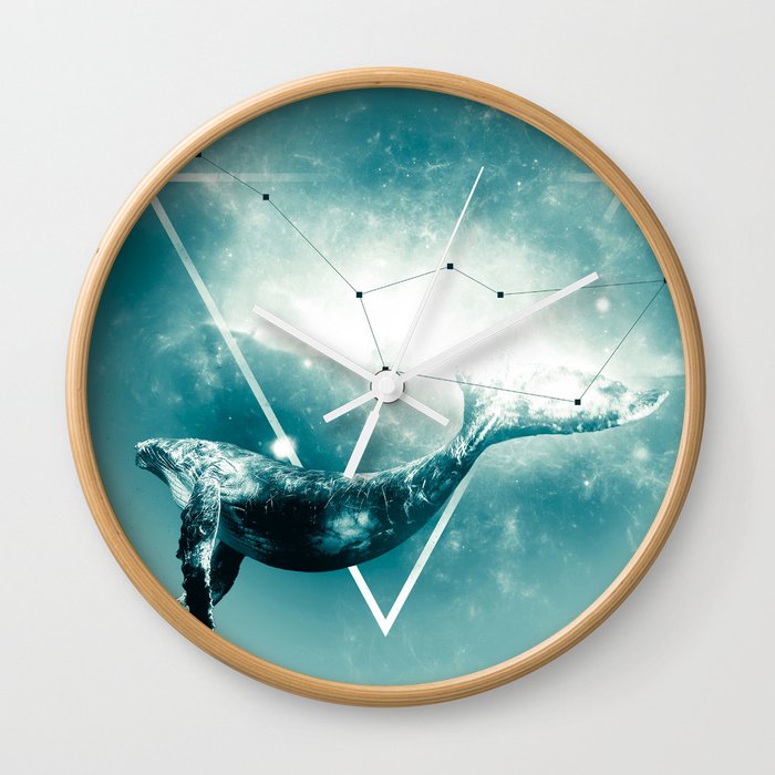 The Whale - Blu Wall Clock