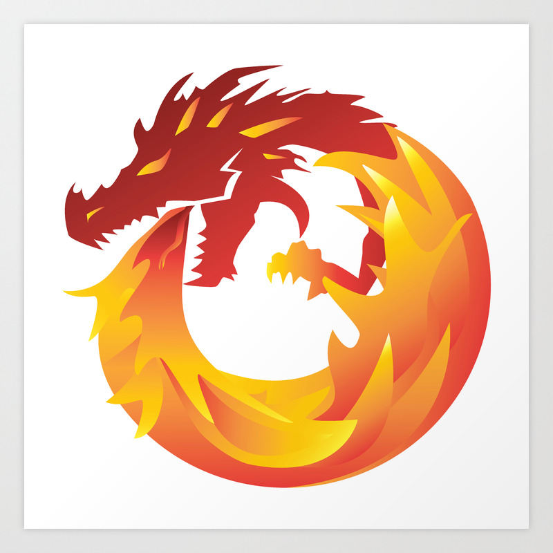 Fire Breathing Dragon Art Print By Janellewooten Society6 Here presented 53+ fire breathing dragon drawing images for free to download, print or share. fire breathing dragon art print by janellewooten