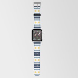 Blue stripes and yellow dots Apple Watch Band