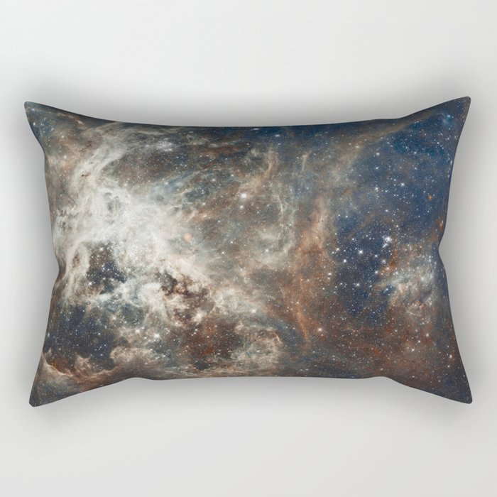 Marble Nebula Galaxy Night Sky Print Rectangular Pillow