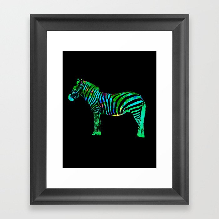 Zebra Abstract Prnt Framed Art Print