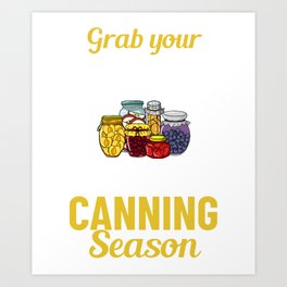 Canning Vegetables Pickling Jar Beginner Art Print