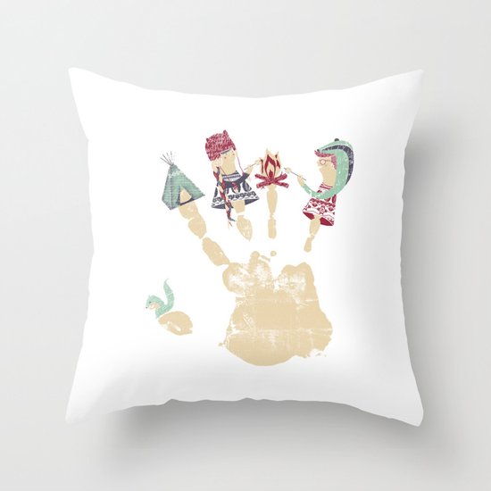 MARSHMALLOWS & CAMPFIRESa Throw Pillow