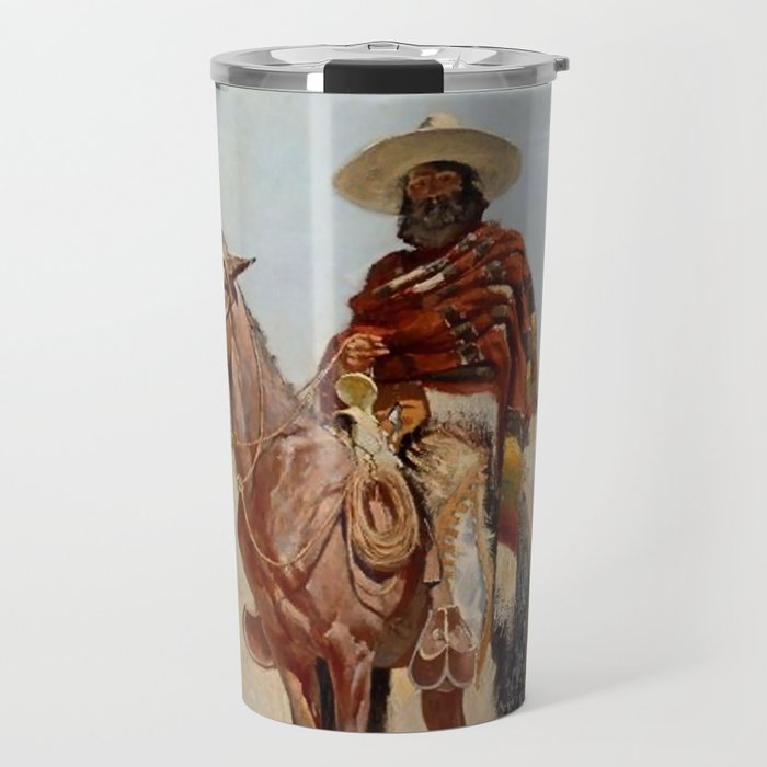 “Mexican Vaquero Horseman” by Frederick Remington Travel Mug