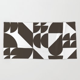 Geometrical modern classic shapes composition 5 Beach Towel