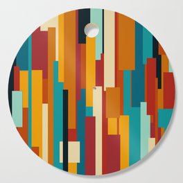 Abstract Color Bands Cutting Board