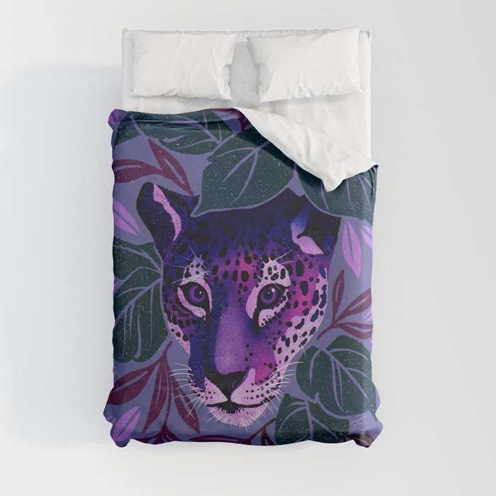 Very Peri Panther Duvet Cover
