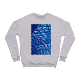 Blue Angle Grid Crewneck Sweatshirt