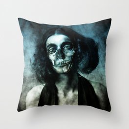 Glamour Skull Face Throw Pillow
