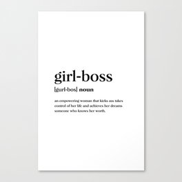 Girl boss Definition Canvas Print