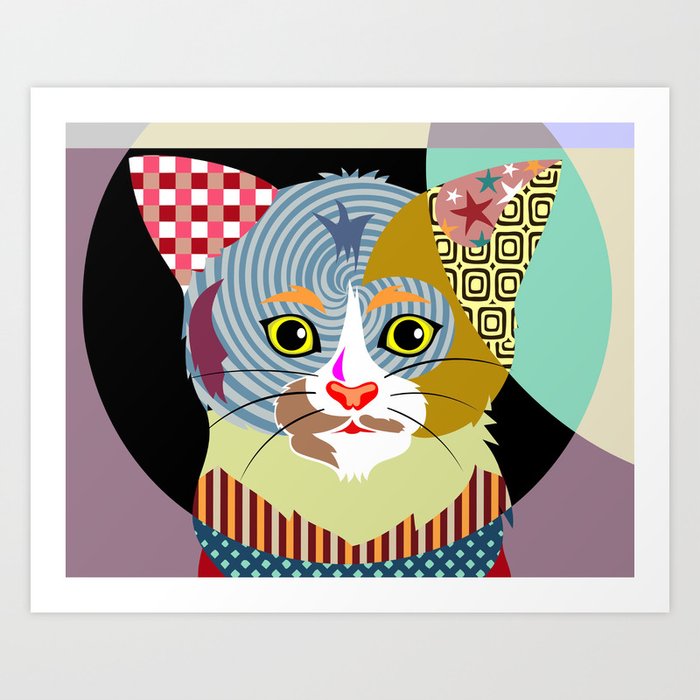 Spectrum Cat Art Print