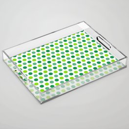 St. Patrick's Day Green Dots Collection Acrylic Tray