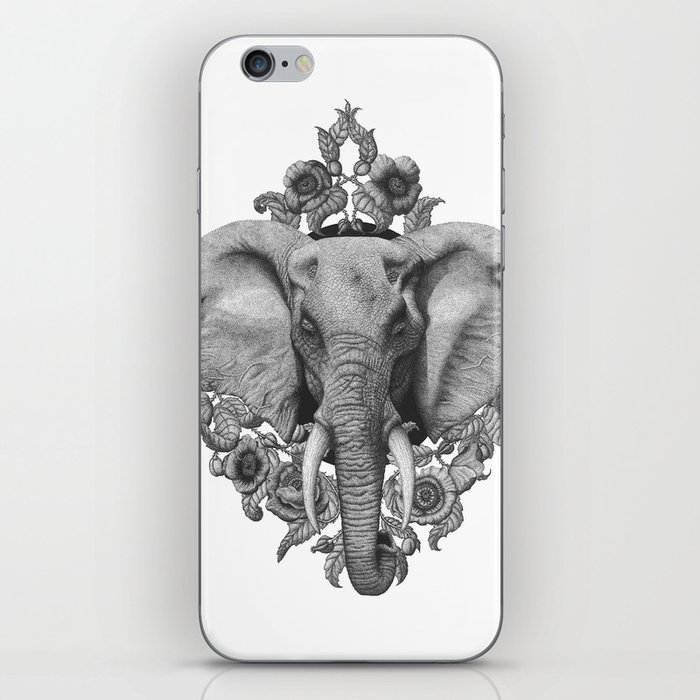 Elephant & Poppies  iPhone Skin