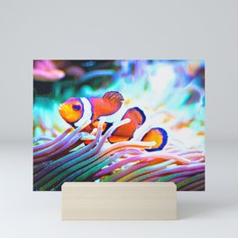 Clownfish Closeup | Aquatic | Coral | Fish | Nature Photography Art Mini Art Print